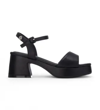 per donna 17525101-NEGRO Sandali 175251 neri (37), Nero, 3 a 5cm, Fibbia, Casual Pelle