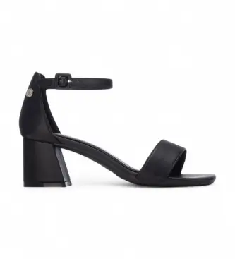 per donna 17525201-NEGRO Sandali 175252 neri (37), Nero, 3 a 5cm, Fibbia, Casual, Classico