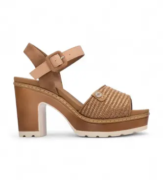 per donna 17528102-CAMEL Sandali 175281 marrone (37), Tessuto, 5 a 8cm, Fibbia, Casual