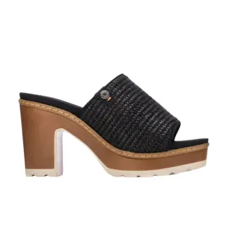 per donna 17528201-NEGRO Sandali 175282 neri (37), Nero, Tessuto, 5 a 8cm, Nessuno, Casual