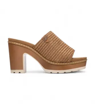 per donna 17528202-CAMEL Sandali 175282 marrone (37), Tessuto, 5 a 8cm, Nessuno, Casual