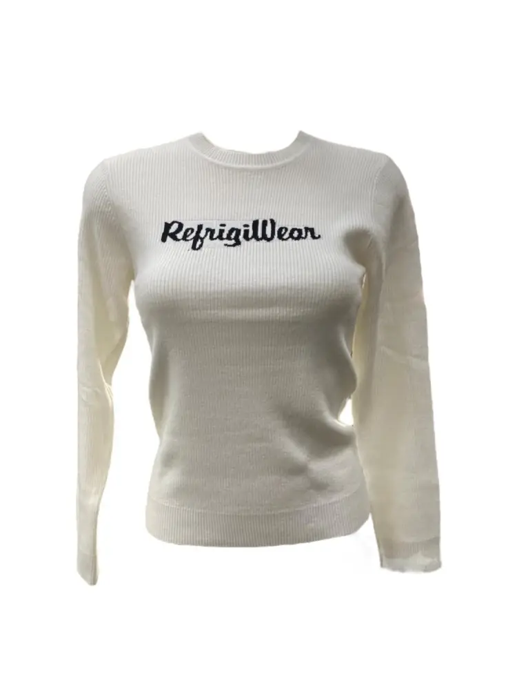 maglia bianca bambina in cotone logo sul davanti a contrasto