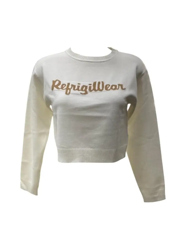 maglia bianca bambina in cotone logo sul davanti