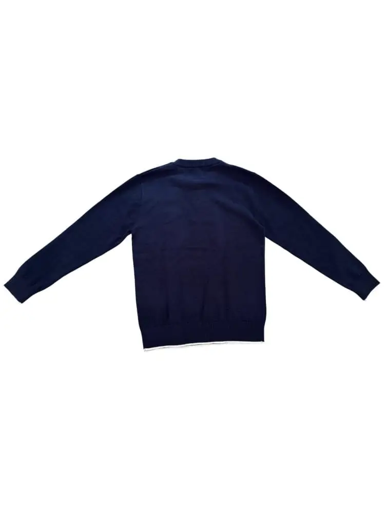 maglia blu navy bambino mini logo miniatura 2