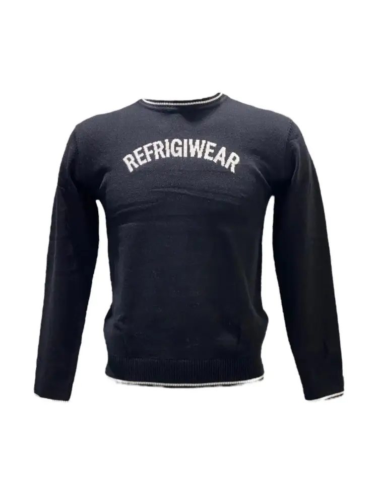 maglia nera bambino in misto viscosa logo sul davanti