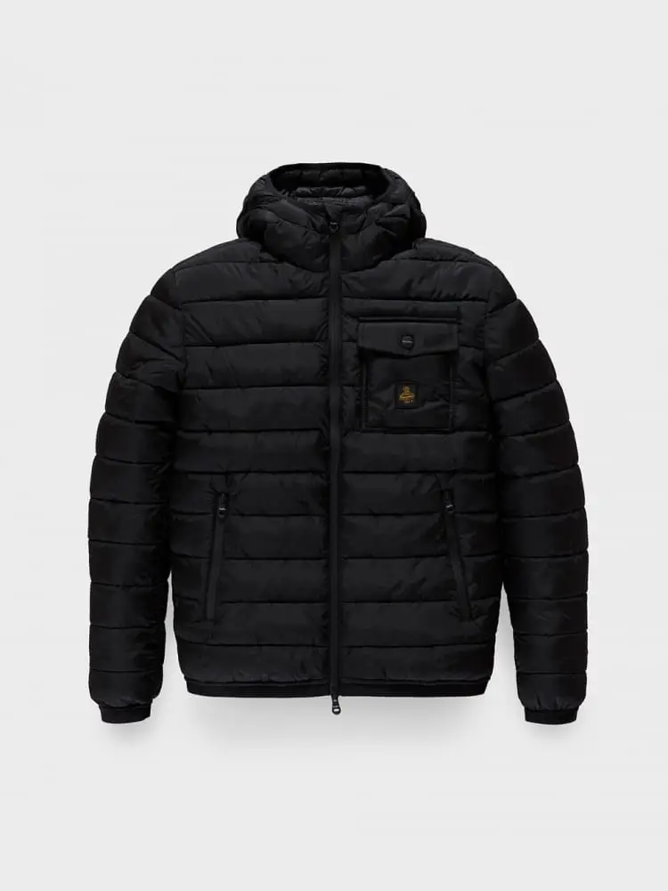 piumino con cappuccio josh nero