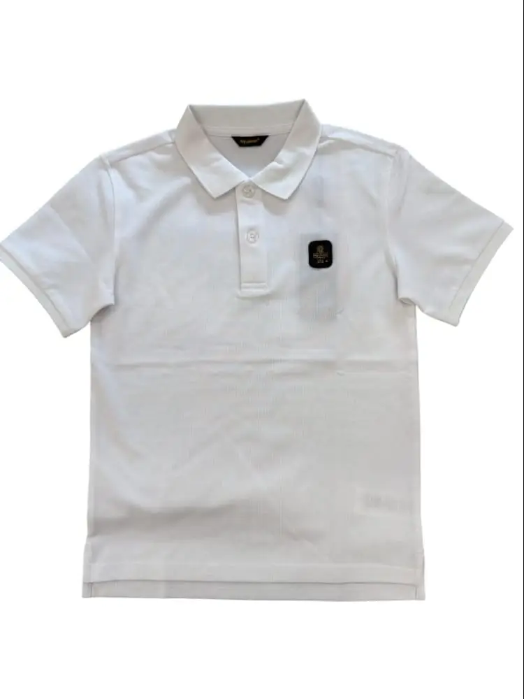 polo bianca bambino mini logo