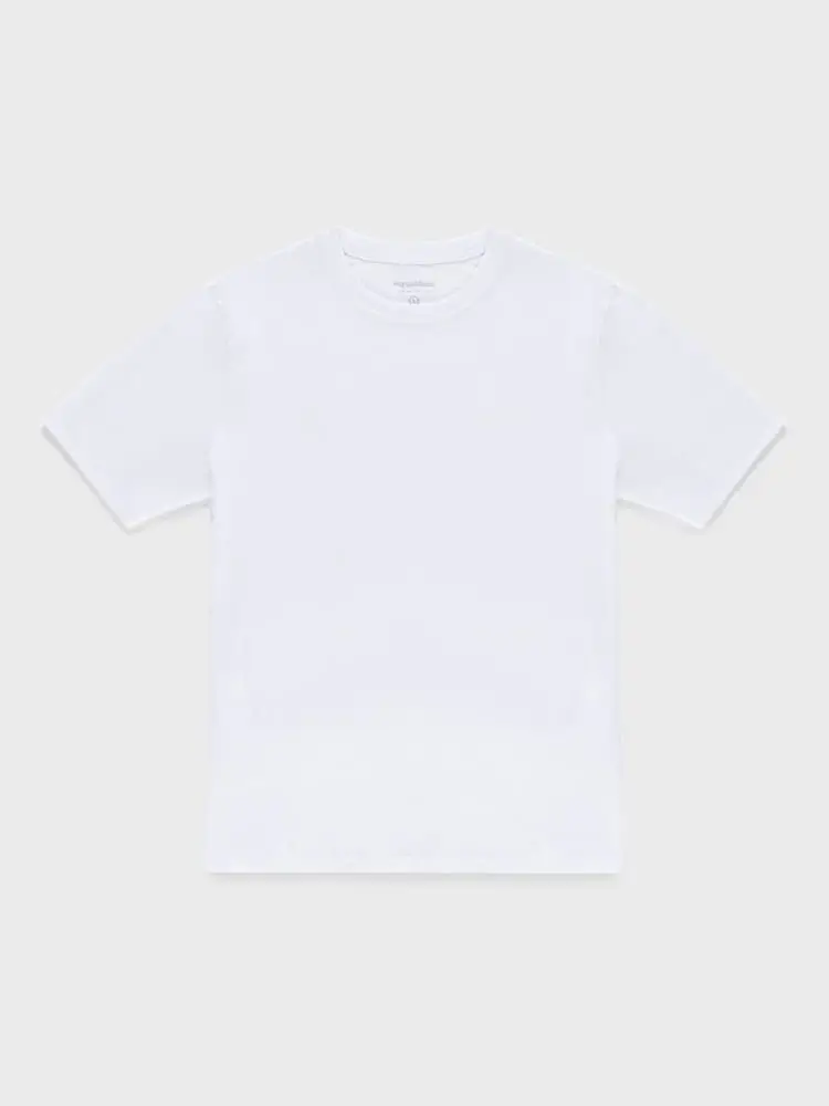 t-shirt uomo in cotone bianco con logo ricamato