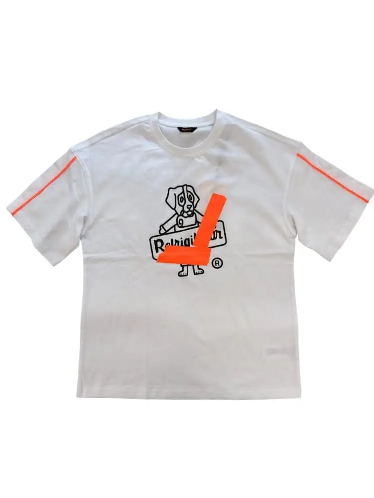 tshirt bianca bambino maxi logo