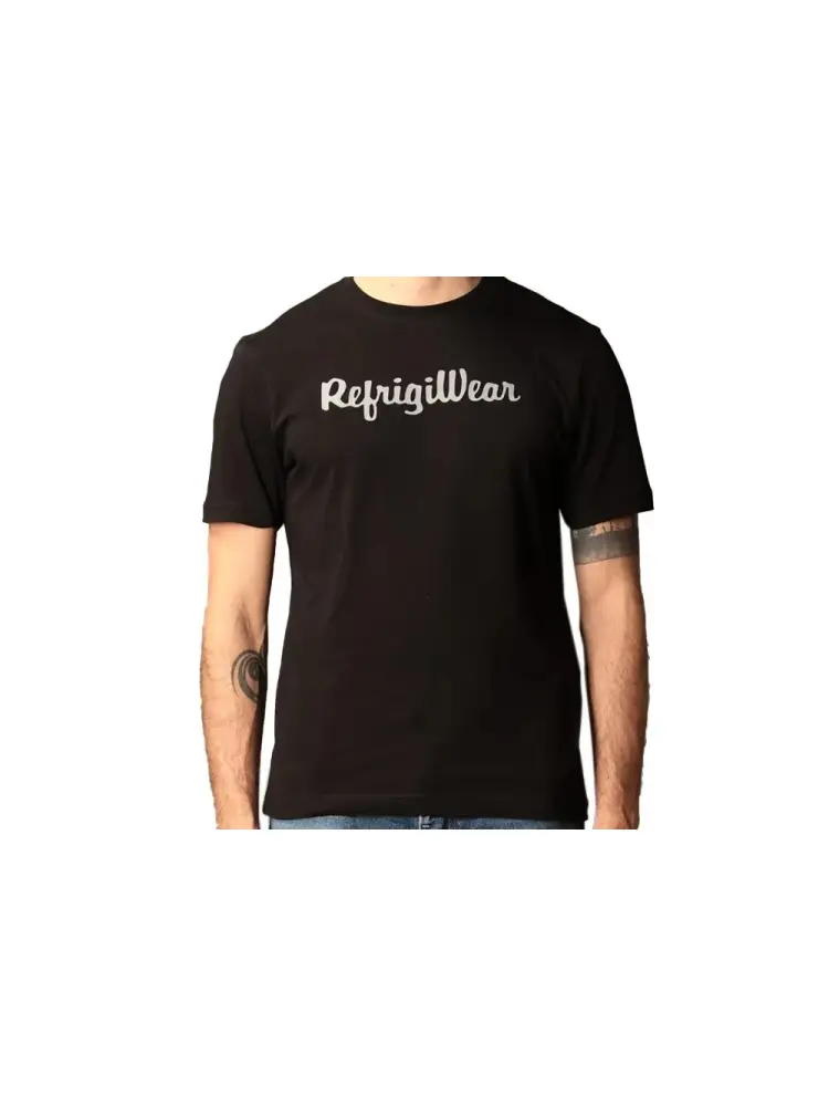 tshirt nera bambino in cotone logo a contrasto sul davanti