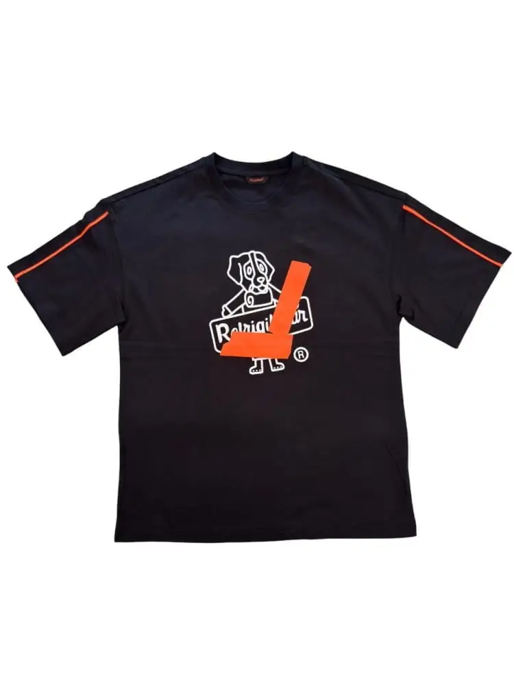 tshirt nera bambino maxi logo