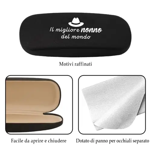 Regalo Festa Dei Nonni Idee Regalo Ai Nonni Regalo Nonno Compleanno Regalo Nonni Festa Porta Occhiali Regalo Per Nonno miniatura 3