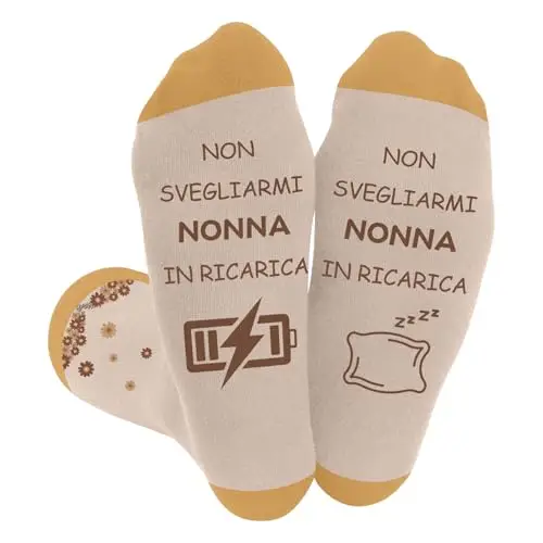 Regalo Nonni Calzini Nonna Festa dei Nonni Compleanno Natale Festa della Mamma da Regali da Nipote Nipoti, Regalo Nonna