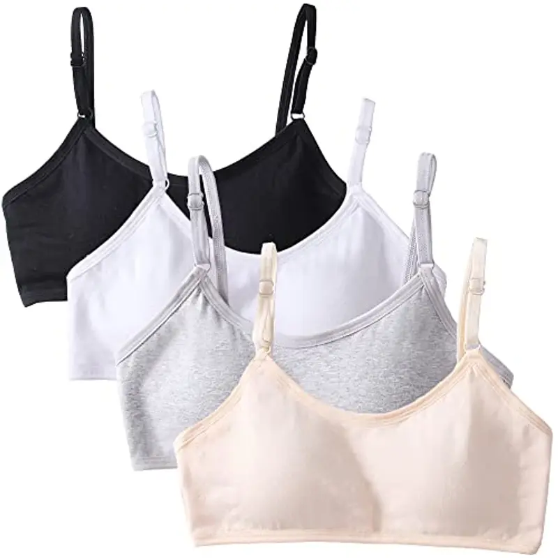 BYSION Reggiseno Allenamento Ragazze Cotone - Confezione 4