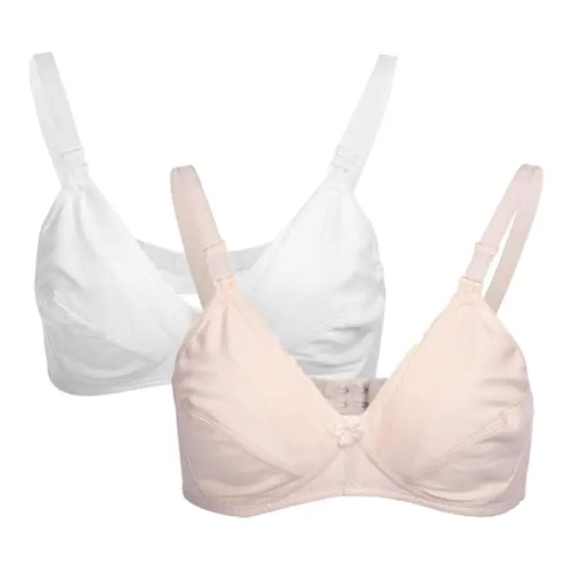 MAMMA REGGIS Reggiseno Allattamento Cotone, 2 Pezzi