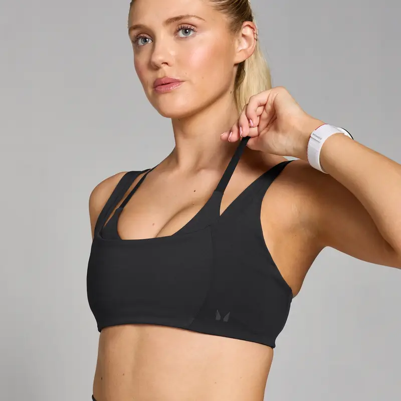 Reggiseno sportivo a doppio strato MP Tempo - Nero - XS miniatura 3