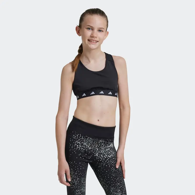 Reggiseno sportivo ADIDAS bambina ginnastica TECHFIT POWER REACT nero |  Adidas
