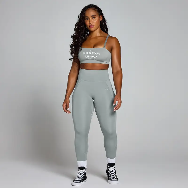 Reggiseno sportivo con grafica Origin MP - Fossil Grey - XL miniatura 2