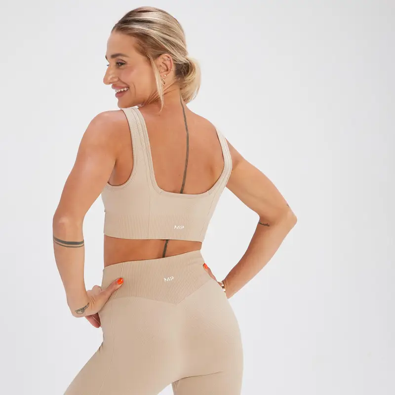 Reggiseno sportivo senza cuciture MP x Tatiana - Crema - XS miniatura 2