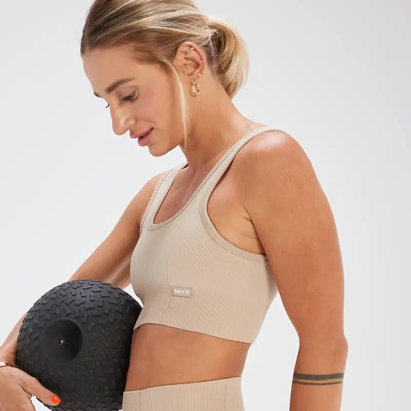 Reggiseno sportivo senza cuciture MP x Tatiana - Crema - XS miniatura 3