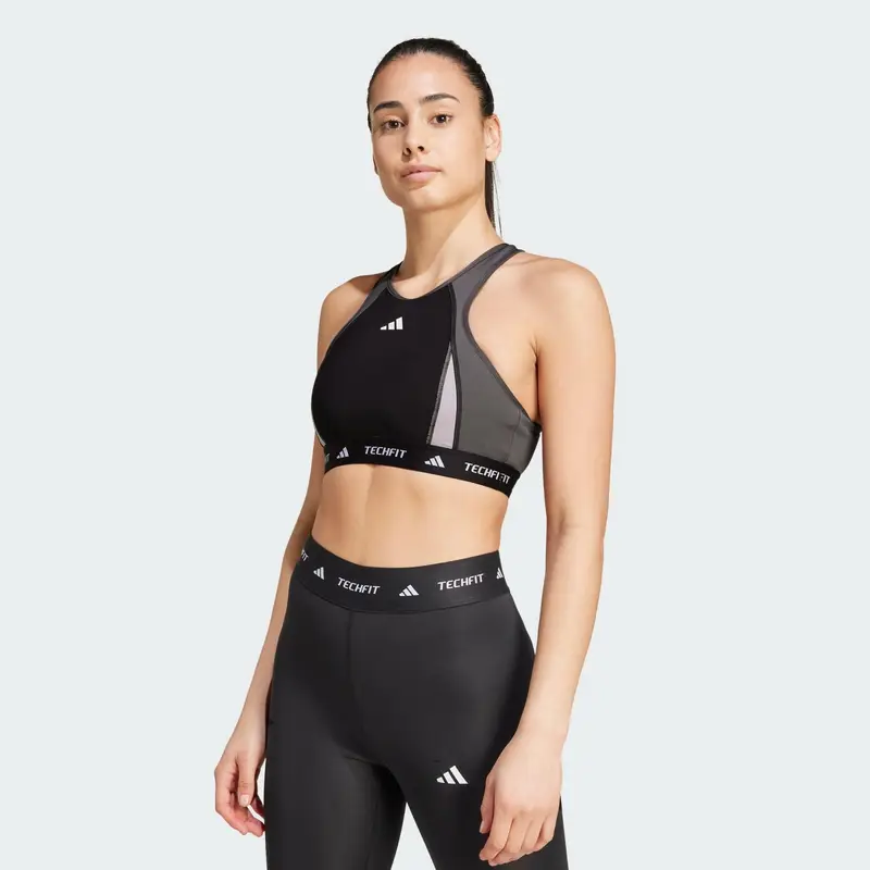 Reggiseno sportivo TECHFIT Medium-Support High-Neck Colorblock |  Adidas