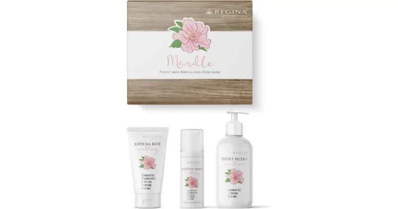 mandorla confezione regalo crema viso 50 ml + latte detergente 250 ml + crema per le mani con olio di mandorle 75 ml