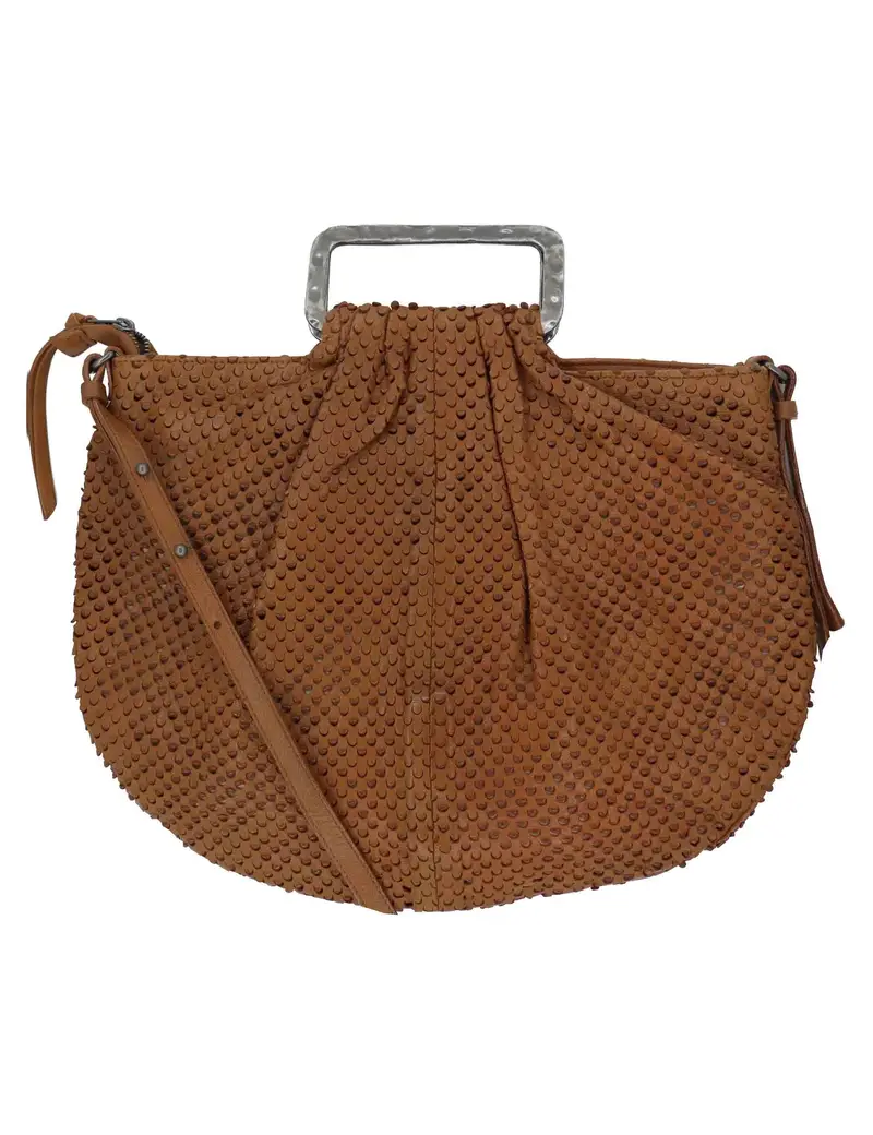 Borse in pelle forata cuoio con manico rigido Donna RBS1003 061