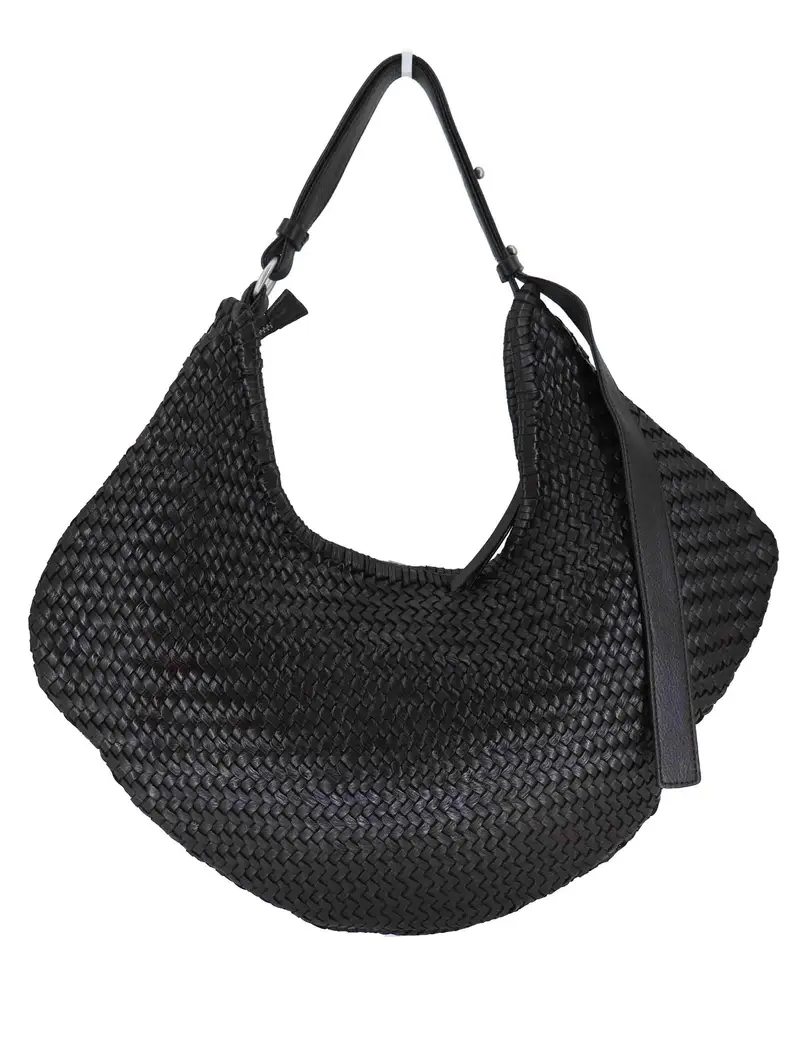 Borse in pelle marrone intrecciata con manico a spalla Donna RBS1102 220