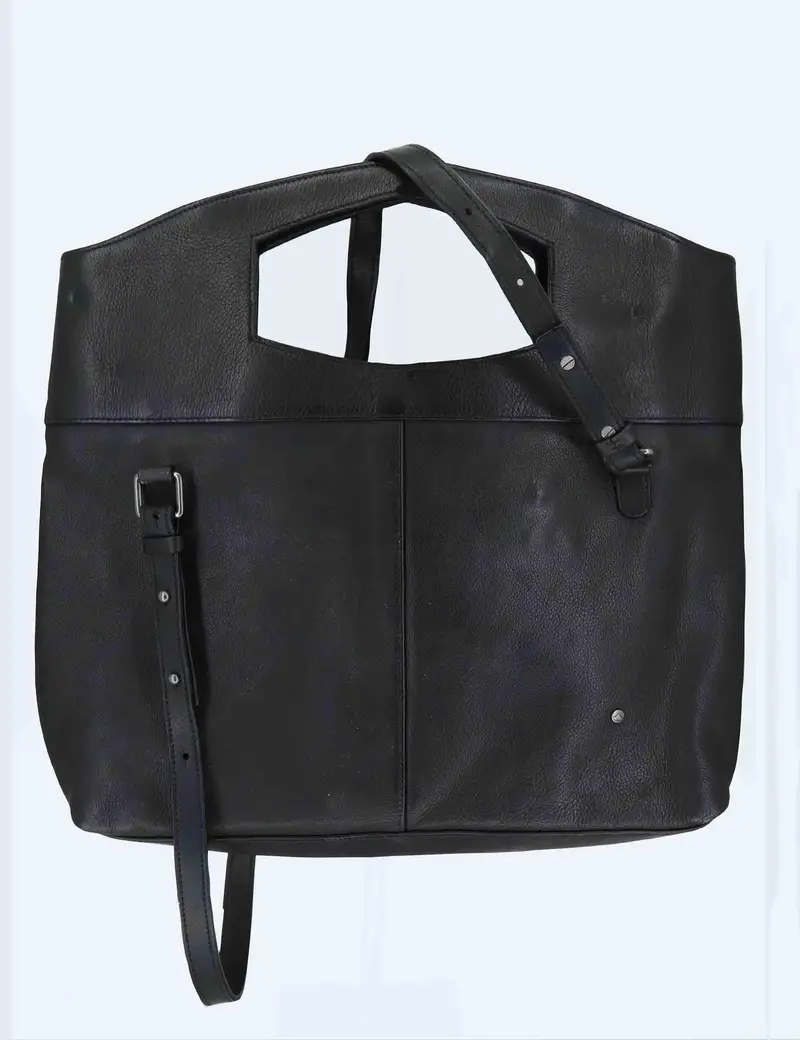 Borse urban family maxi in pelle nera Donna RBS 9004 047