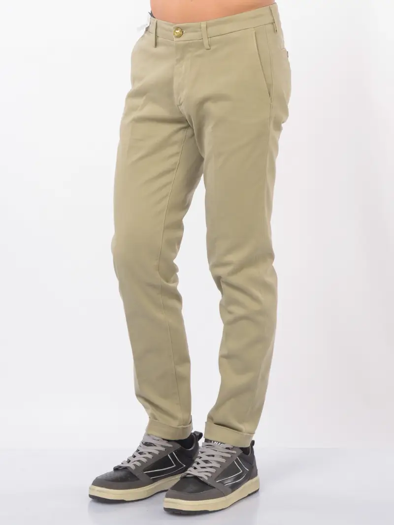 pantalone da uomo Rehash chino con balza BEIGE