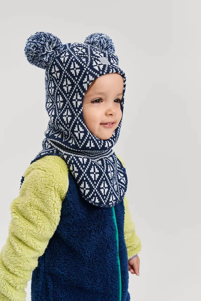 colletto in lana per bambini Kuuraan colore blu navy 5300214B