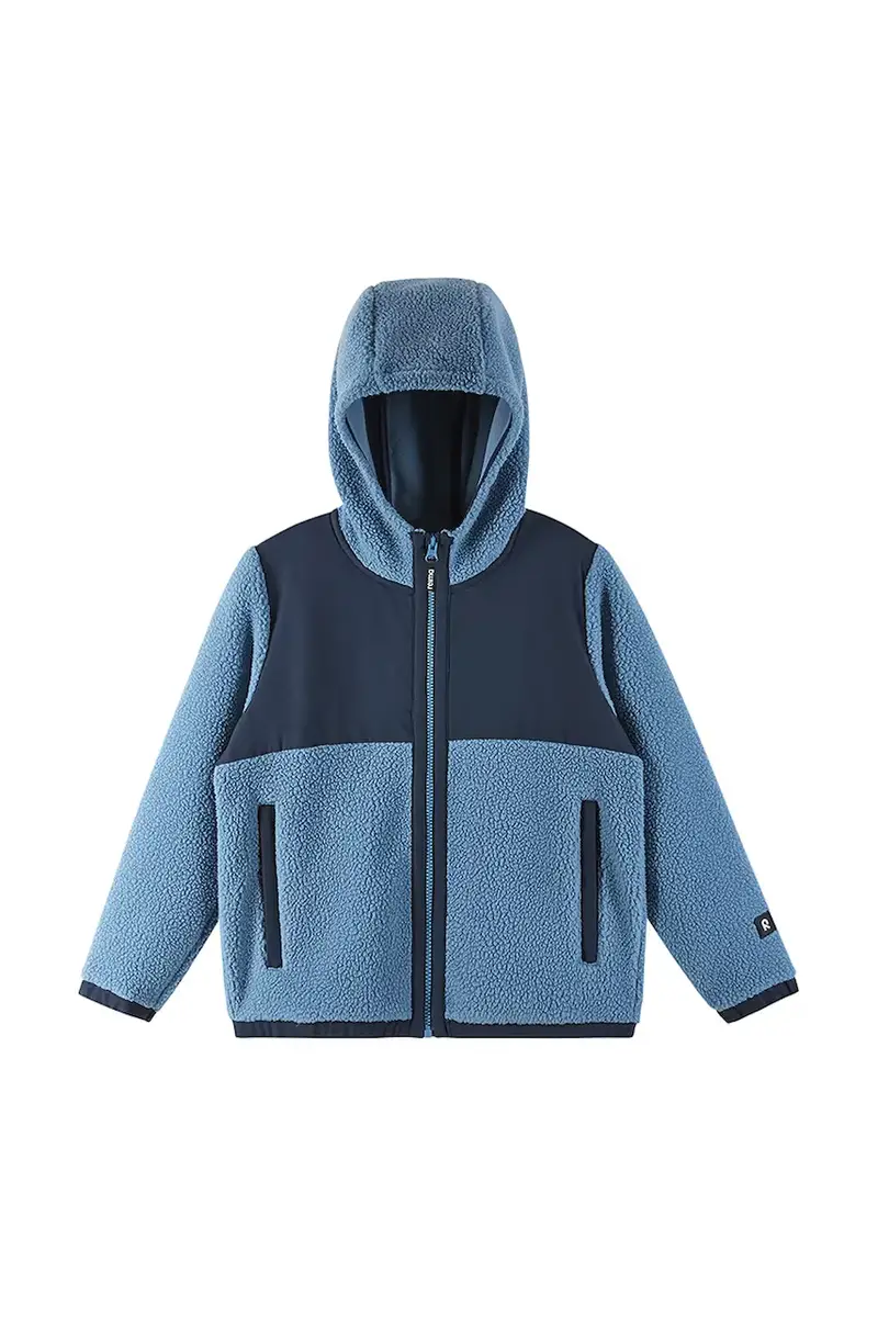 felpa in pile bambini Turbo colore blu con cappuccio 5200437A miniatura 3