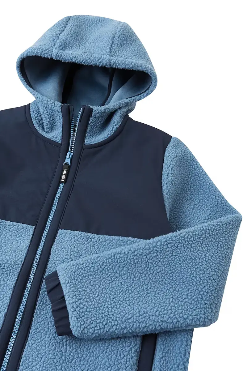 felpa in pile bambini Turbo colore blu con cappuccio 5200437A miniatura 4