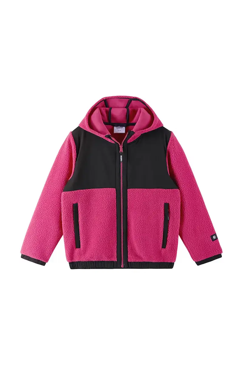 felpa in pile bambini Turbo colore rosa con cappuccio 5200437A