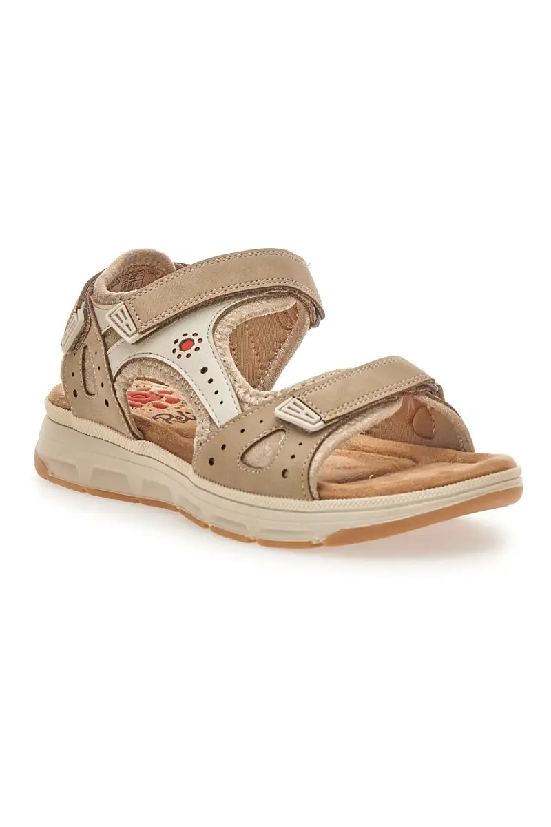 Sandali beige con strappi Relife 68872570701 [BEIGE] miniatura 2