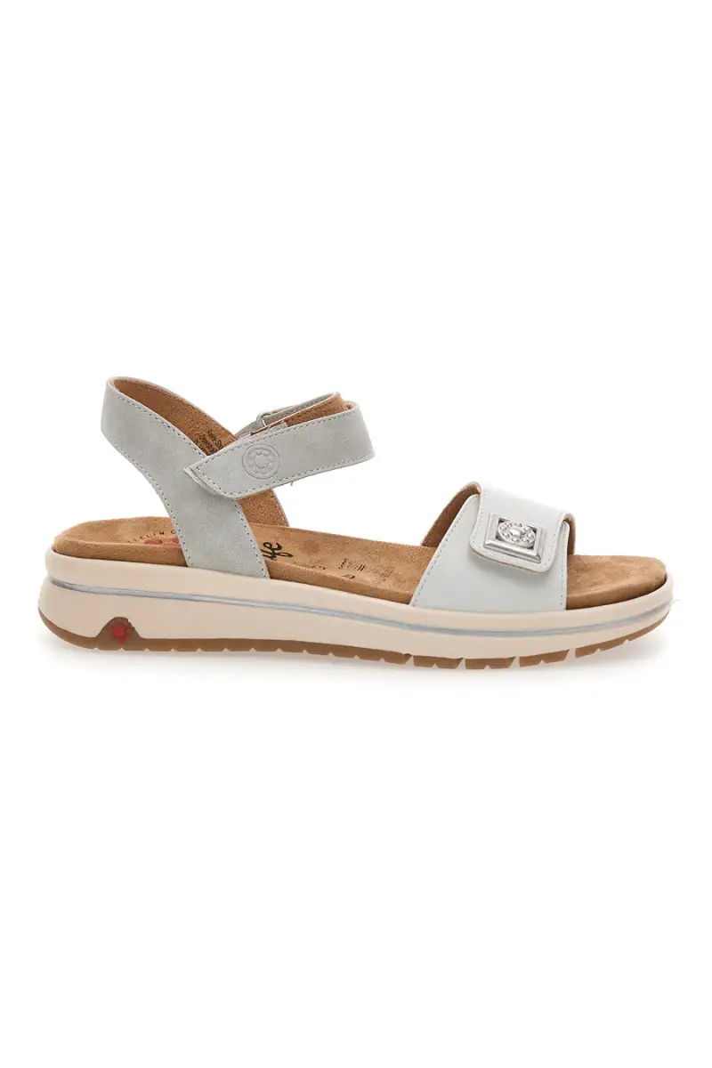 Sandali bianchi con cinturino Relife 67172670802 [GRIGIO CHIARO]