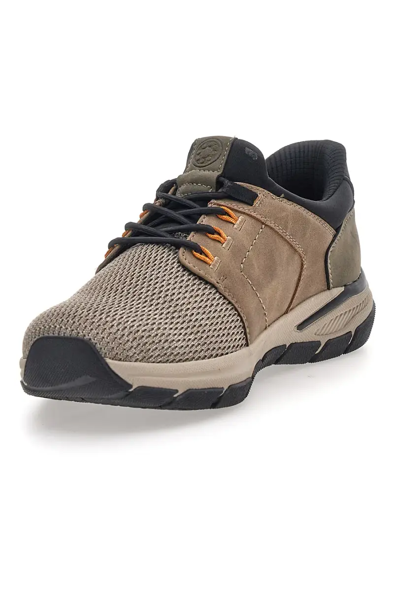 Sneaker da uomo beige e verde con inserti tecnici Relife 68882672301E [TAUPE] miniatura 3