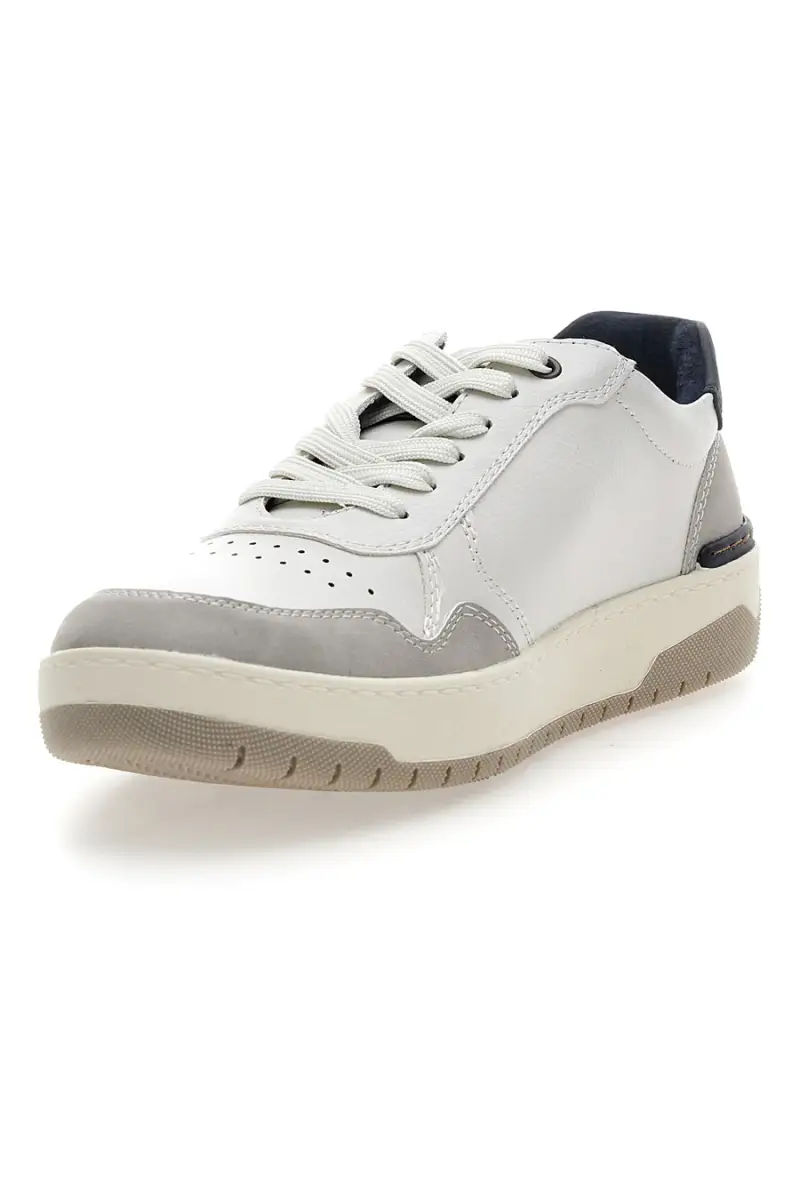 Sneaker da uomo bianco e blu con inserti a contrasto Relife 68882572302 [BIANCO] miniatura 3