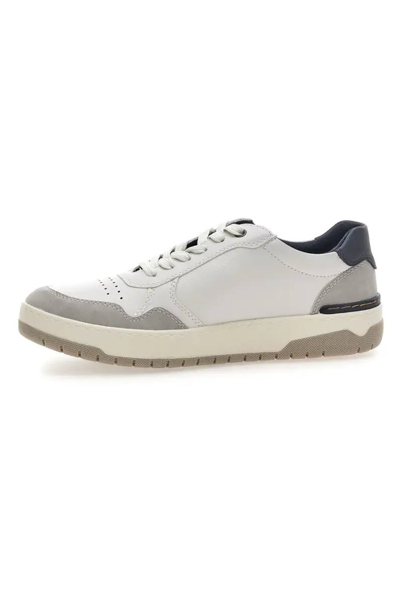 Sneaker da uomo bianco e blu con inserti a contrasto Relife 68882572302 [BIANCO] miniatura 4