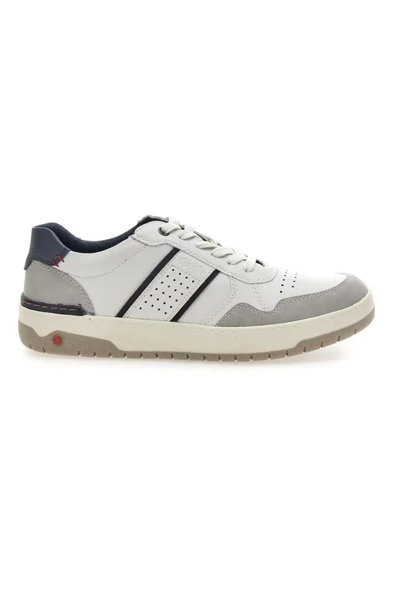Sneaker da uomo bianco e blu con inserti a contrasto Relife 68882572302 [BIANCO]