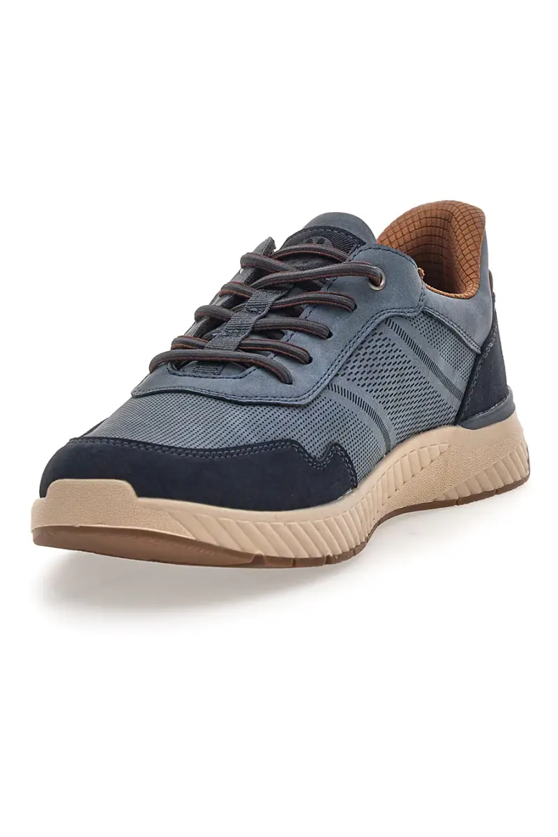 Sneaker da uomo blu con inserti a contrasto Relife 68882572103E [NAVY] miniatura 3