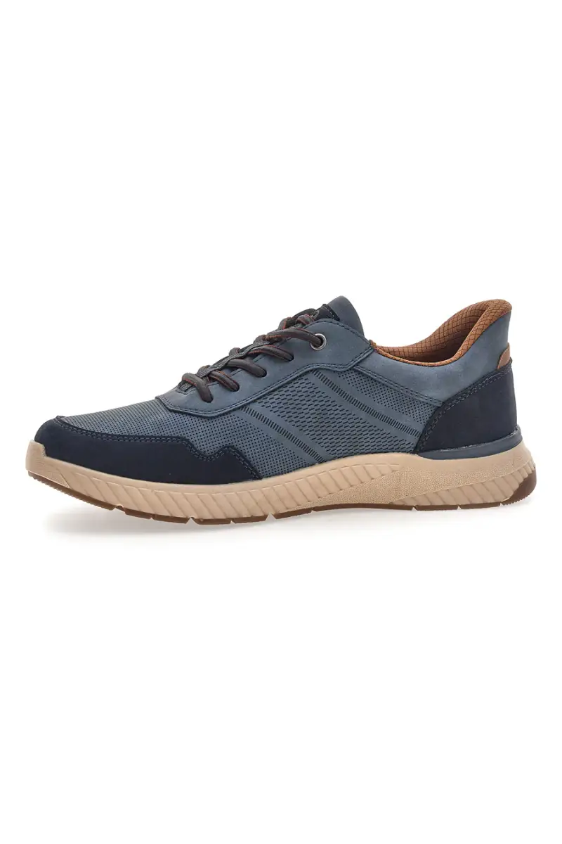Sneaker da uomo blu con inserti a contrasto Relife 68882572103E [NAVY] miniatura 4