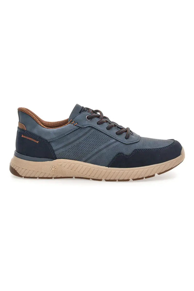 Sneaker da uomo blu con inserti a contrasto Relife 68882572103E [NAVY]