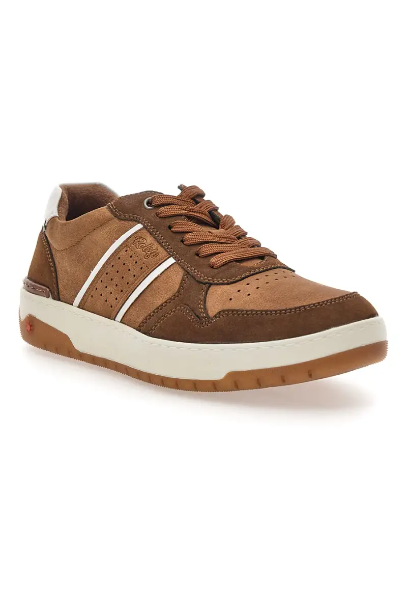 Sneaker da uomo marrone con inserti a contrasto Relife 68882572302 [COGNAC] miniatura 2