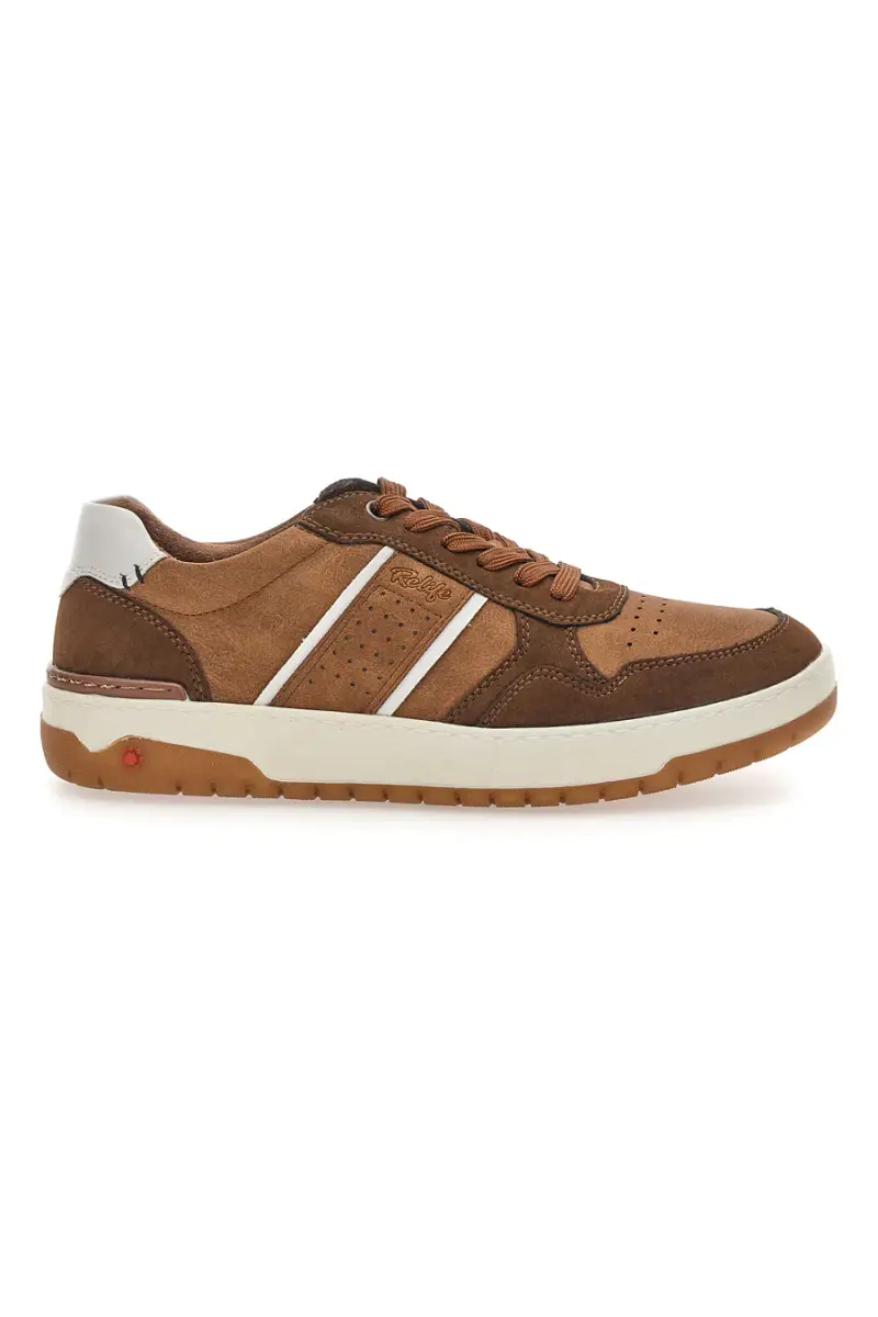 Sneaker da uomo marrone con inserti a contrasto Relife 68882572302 [COGNAC]