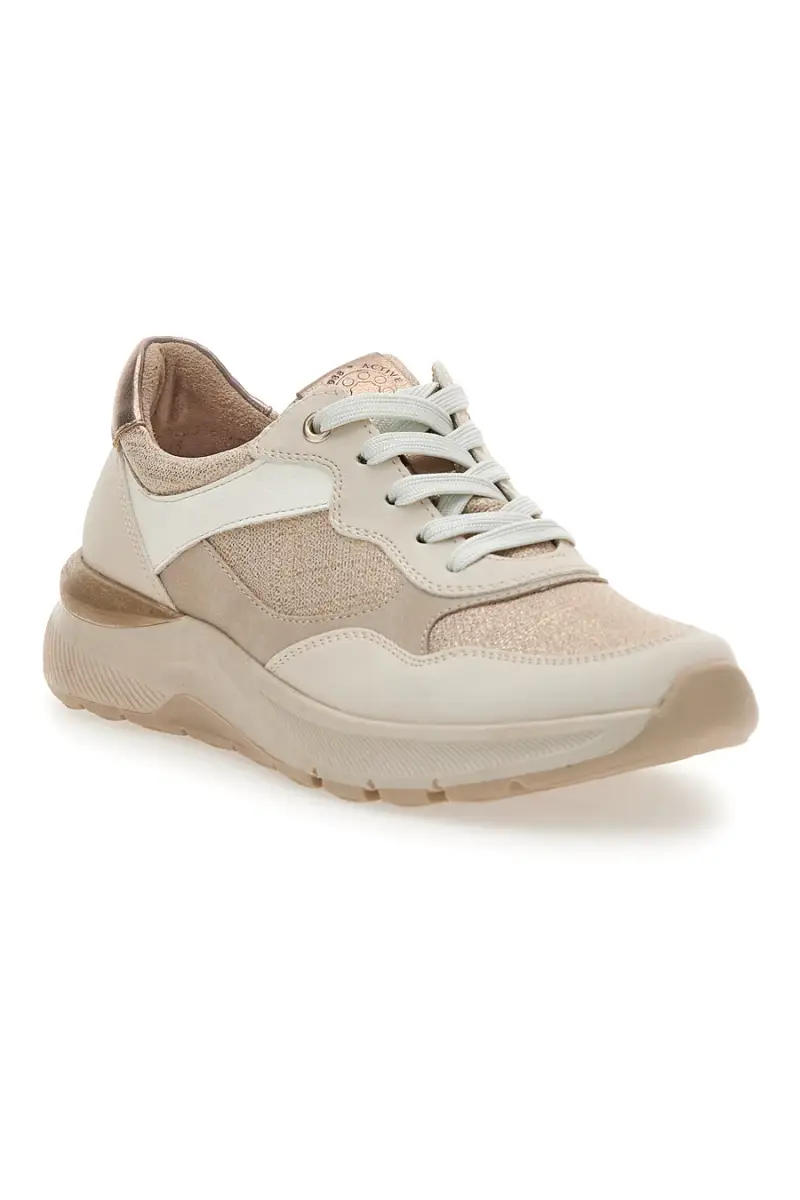 Sneakers beige con zeppa Relife 67172580701 [CREAM] miniatura 2