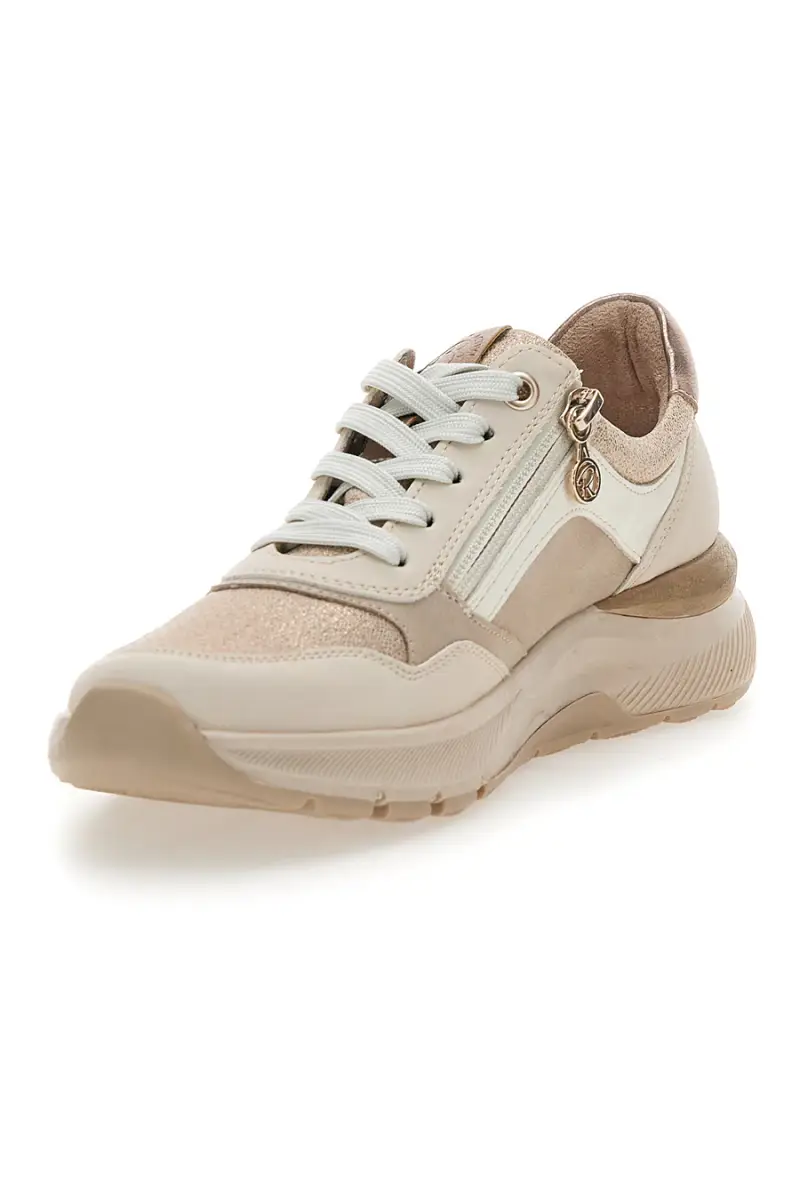 Sneakers beige con zeppa Relife 67172580701 [CREAM] miniatura 3