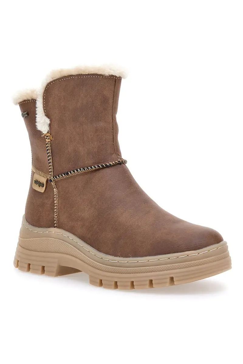 Stivaletti marroni con interno caldo e suola carrarmato Relife 22808B11R [COGNAC] miniatura 2