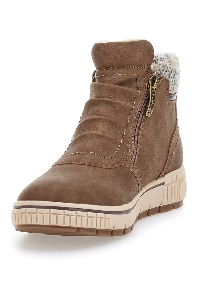 Stivaletti marroni con interno caldo e zip laterale Relife 22801B09R [MARRONE] miniatura 4