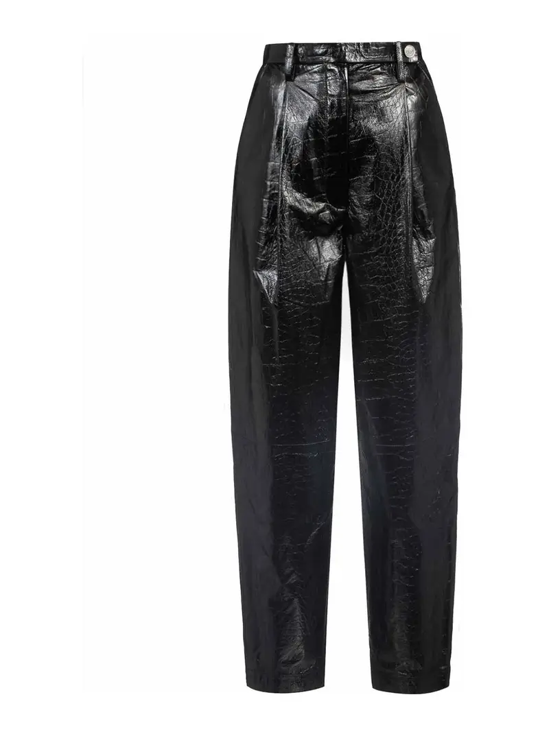 Pantaloni in pelle Nero